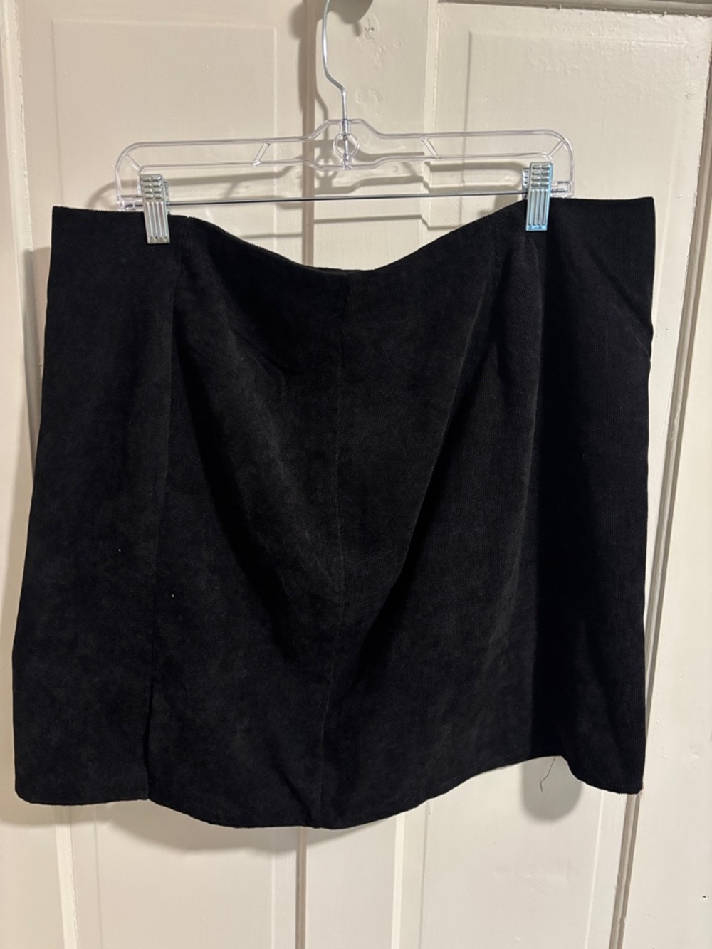 SHEIN Black Faux-Suede Mini Skirt